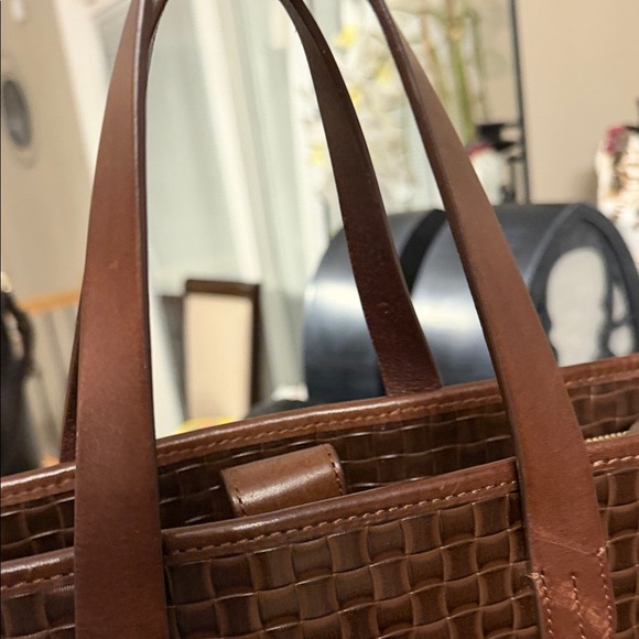 Dooney & Bourke Lilliana Brown Woven Tote and Pouch Set - Picture 8 of 14